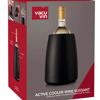 Vacu Vin Elegant El, Ice) Weinkühler Wine 21,90 (Rapid € Cooler / black Active