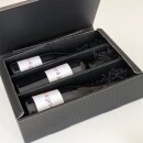 3er Weingeschenk --- Weinflaschen aus unserem Webshop  nach Wahl --- im Geschenkkarton schwarz, inkl. Versand